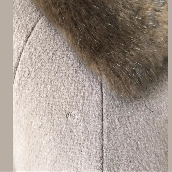 Vintage Coat 60’s 70’s Faux Fur Trim Button Up - Picture 5 of 8